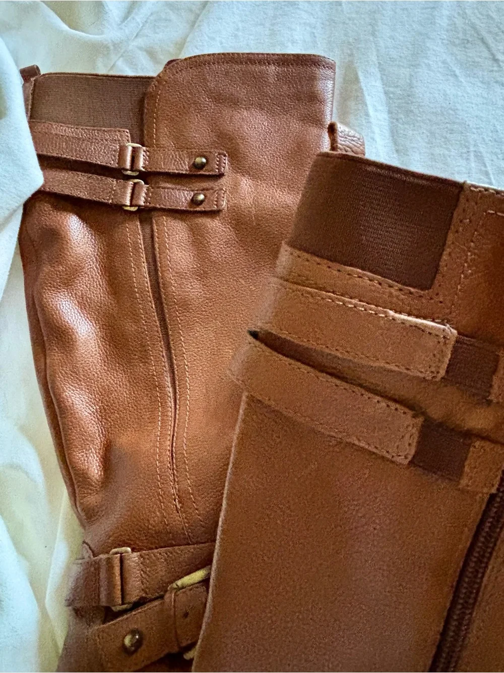 ✨ Naturalizer Jessie Leather Wide Calf Friendly Riding Boots Brown Worn Twice! ✨ - Picture 13 of 14